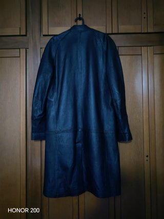 Abrigo Piel Leatherstyle Negro Talla 50