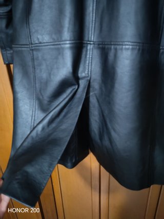 Abrigo Piel Leatherstyle Negro Talla 50