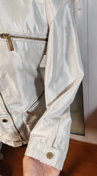 Chaqueta Burberry Mujer Talla M Blanca Dorada