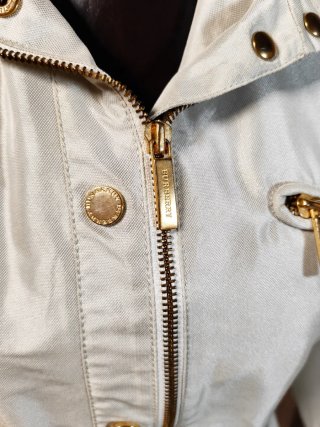 Chaqueta Burberry Mujer Talla M Blanca Dorada