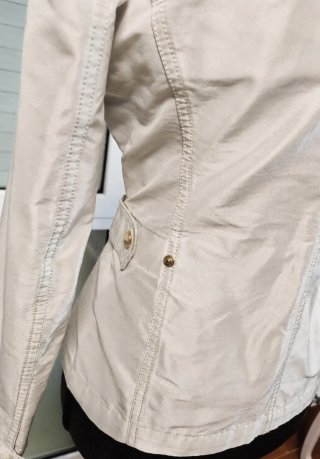 Chaqueta Burberry Mujer Talla M Blanca Dorada