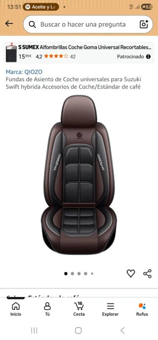Fundas Asientos Suzuki Cuero Negro