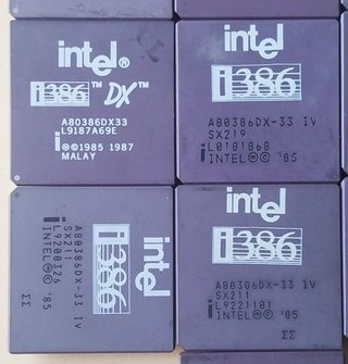 Un Microprocesador  Intel 386 DX Vintage