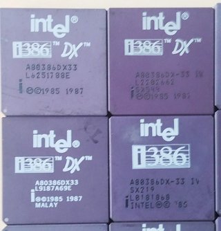 Un Microprocesador  Intel 386 DX Vintage