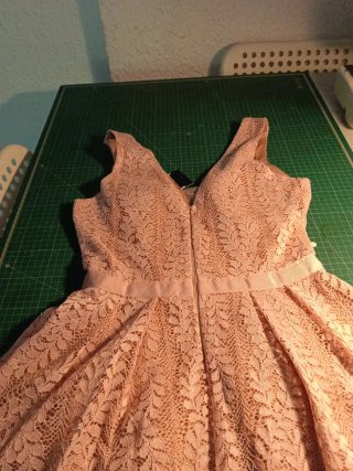 Vestido de cóctel rosa talla XS