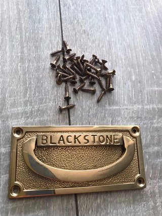 Lote 8 Tiradores Vintage Latón Blackstone