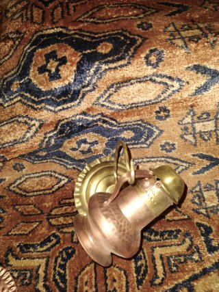 Antiguo Juego 3 piezas cobre y bronce de colgar