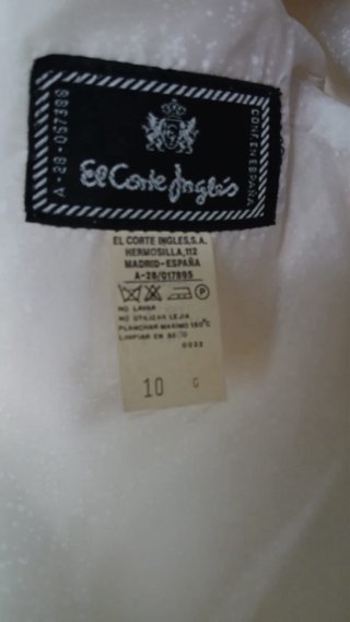 Traje Comunión El Corte Inglés Blanco y Dorado