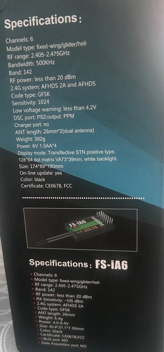 Emisora FlySky FS-i6 + Cable Simulador PC