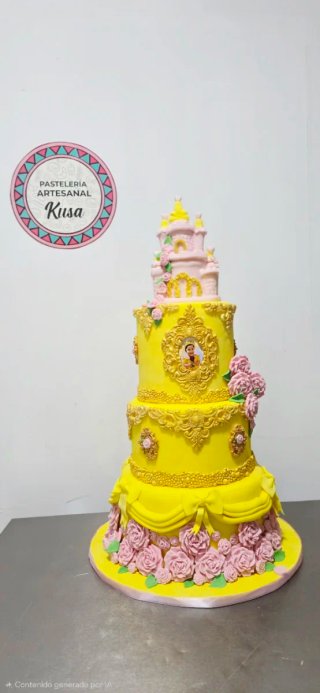 Maqueta Tarta Bella y Bestia Princesa
