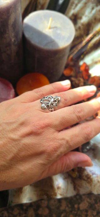 Anillo Acero Inoxidable Corazón Infinito