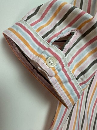Camisa Lacoste Vintage Rayas Talla 42 M aprox