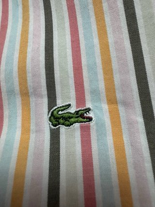Camisa Lacoste Vintage Rayas Talla 42 M aprox