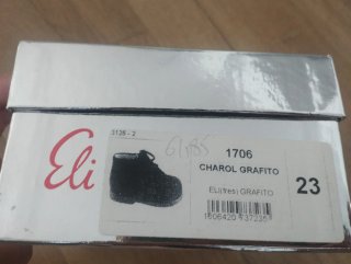Botitas Eli charol grises talla 23