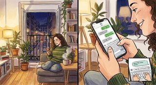 Conversacion y escucha amigable por texto y voz