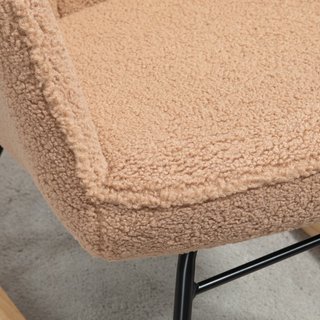 Silla mecedora de diseño retro, madera maciza, sil