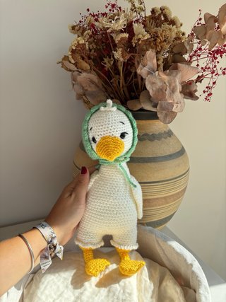 Peluche y Sonajero de pato crochet