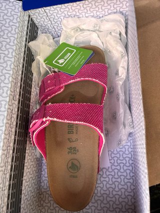 Sandalias Birkenstock Arizona Tex T.36 Rosa