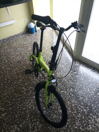 Bicicleta plegable B'TWIN verde