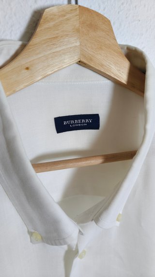 Camisa Lino Burberry Blanca Talla XL