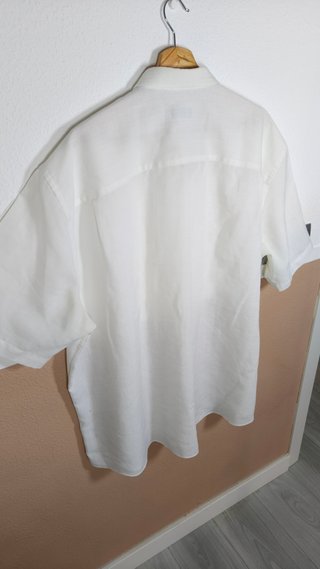 Camisa Lino Burberry Blanca Talla XL