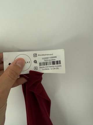 Vestido SORELLAS burdeos drapeado nuevo