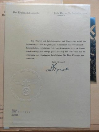 Documentos III Reich (firma ministro