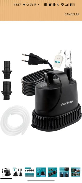 Bomba de agua para acuario ajustable