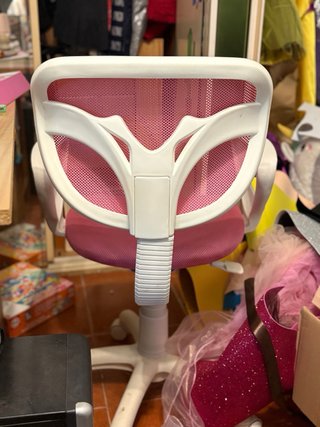 Silla de escritorio rosa con ruedas nueva