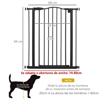 Valla de seguridad negra perros
