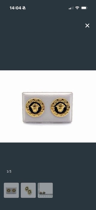 Pendientes Versace Medusa Oro Negro