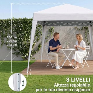 Toldo Plegable de Jardín con Estructura de Acero y