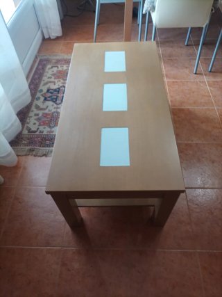 Mesa de centro elevable de madera