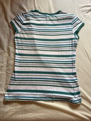 Camiseta Zara Rayas Verdes y Azules