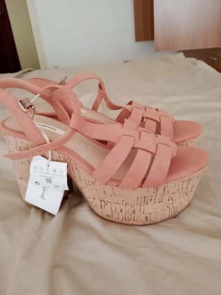 Sandalias Stradivarius Talla 38 Rosa
