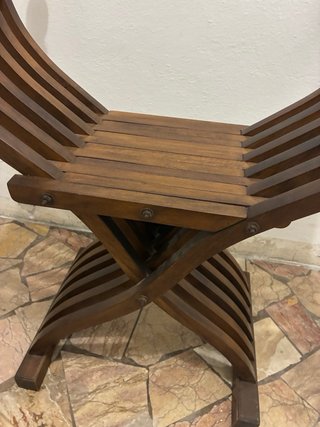 Sedia Savonarola in Legno Stile Dantesco Vintage