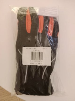 Guantes Moto Unisex Negro Naranja con dedo táctil