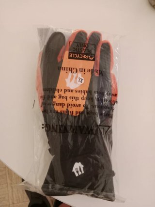 Guantes Moto Unisex Negro Naranja con dedo táctil