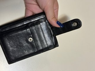 Portafoglio in pelle nero