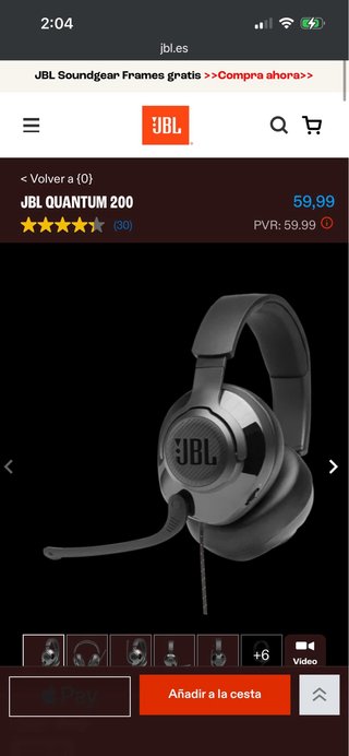 Auriculares JBL Quantum 200 Gaming