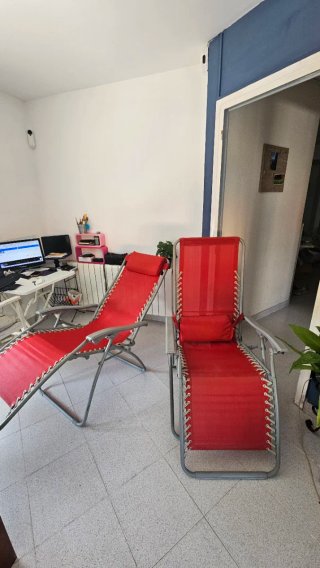 2 Sillas Hamaca Jardín Rojas