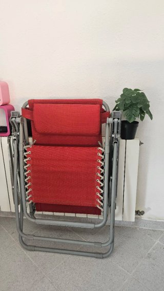 2 Sillas Hamaca Jardín Rojas