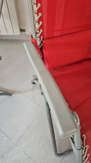 2 Sillas Hamaca Jardín Rojas