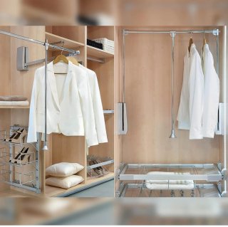 2 Colgadores de ropa extensible para armarios