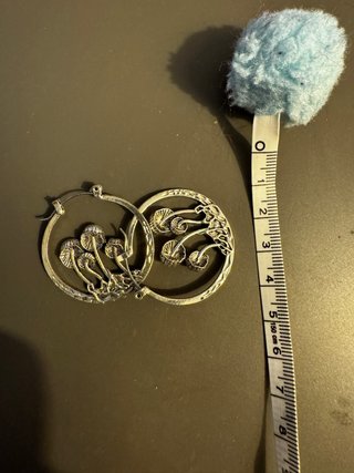 Pendientes Aro Setas Plata