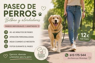 PASEO DE PERROS EN BILBAO Y ALREDEDORES