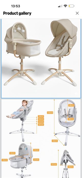 Cuna de bebé 4 en 1 Beige