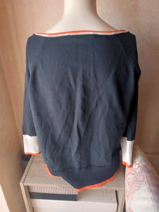 Maglia Marina Rinaldi blu e arancio