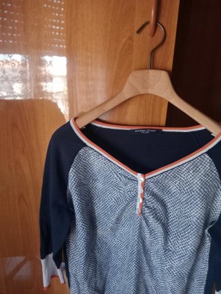 Maglia Marina Rinaldi blu e arancio