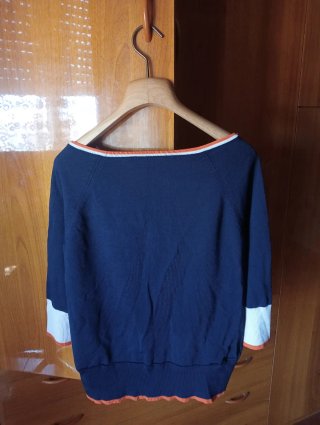 Maglia Marina Rinaldi blu e arancio